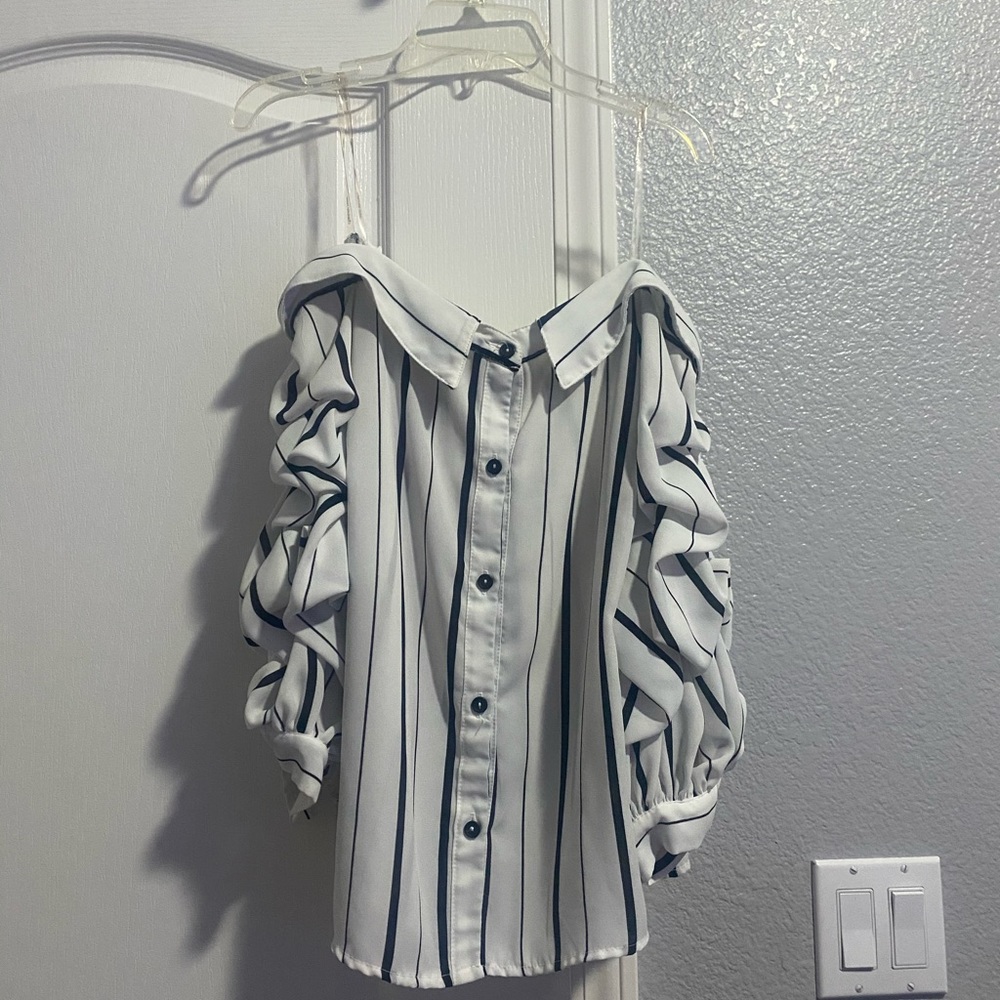 Open shoulder blouse